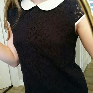 Navy blue collared dress